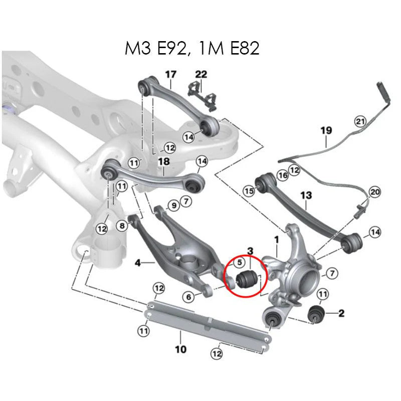 Millway Motorsport Uniball Rear Control Arm Outer Bushings (E9X M3, E82 1M, F8X/G8X M2/M3/M4, E8X/E9X 1/3 Series, F1X/F2X/F3X 1/2/3/4 Series, i8, Toyota Supra)