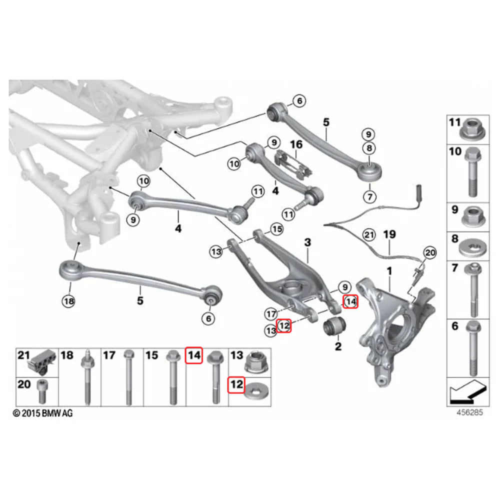 BMW M2 / M3 / M4 (F8X & G8X) Rear Camber Lockout Shims | XC3 Engineering