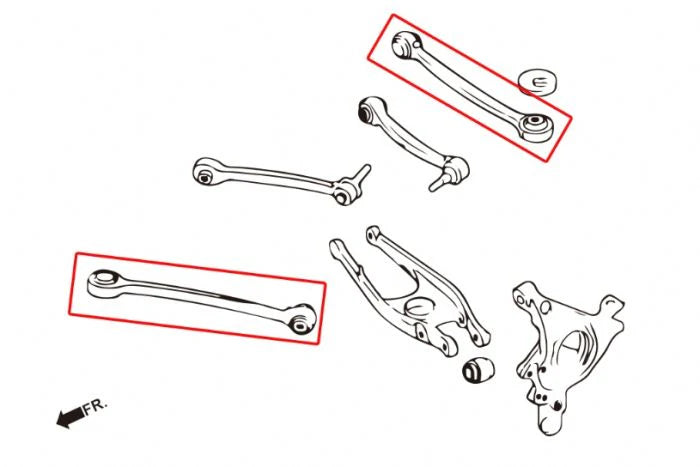 Hardrace Adjustable Rear Toe Arms for BMW F8X G8X M2, M3 and M4 (7734)